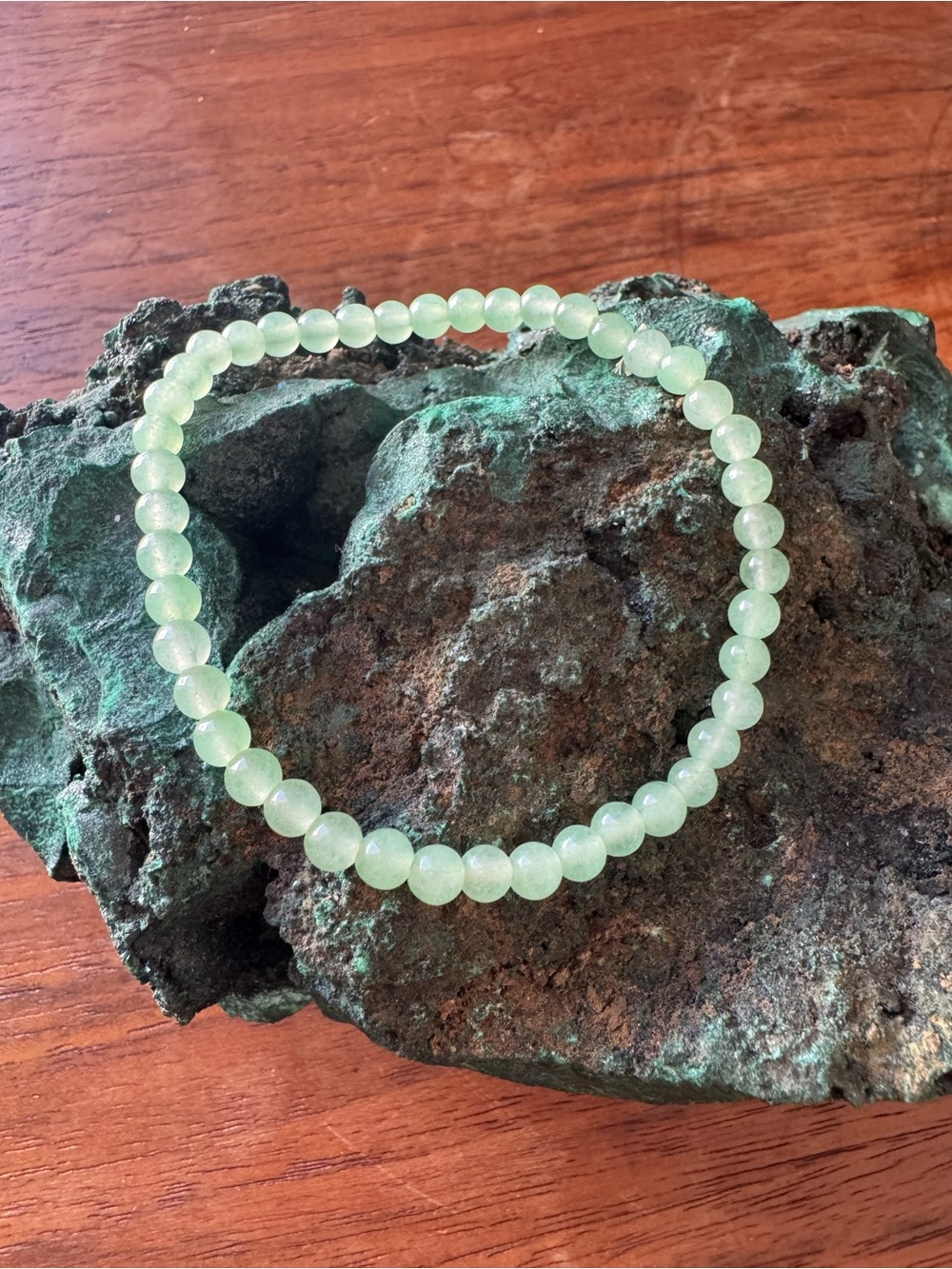 Aventurine Green Beaded Stretch Bracelet